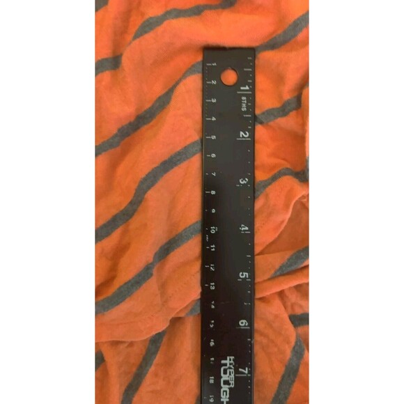 Liz Lang Maternity Womens Size XS TP Maxi Dress Orange Gray Stripe Tie Belt Baby - Picture 12 of 12